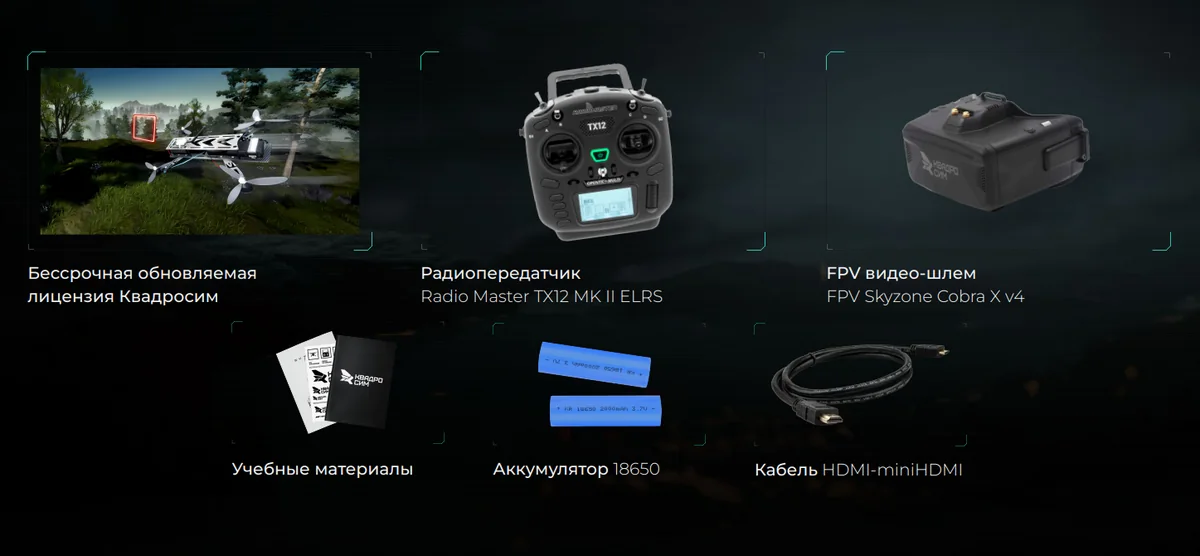 Состав комплекта Квадросим Ученик