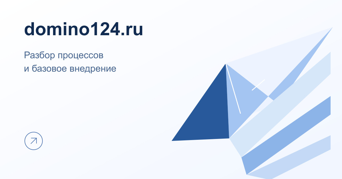 Схематичная обложка кейса внедрения Битрикс24 для domino124.ru