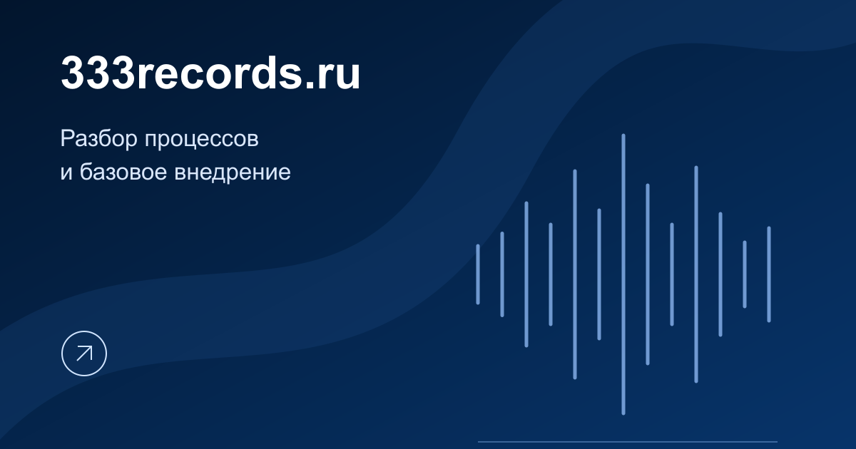 Схематичная обложка кейса внедрения Битрикс24 для 333 Records