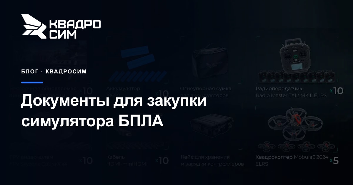 Обложка статьи «Документы для закупки симулятора БПЛА»
